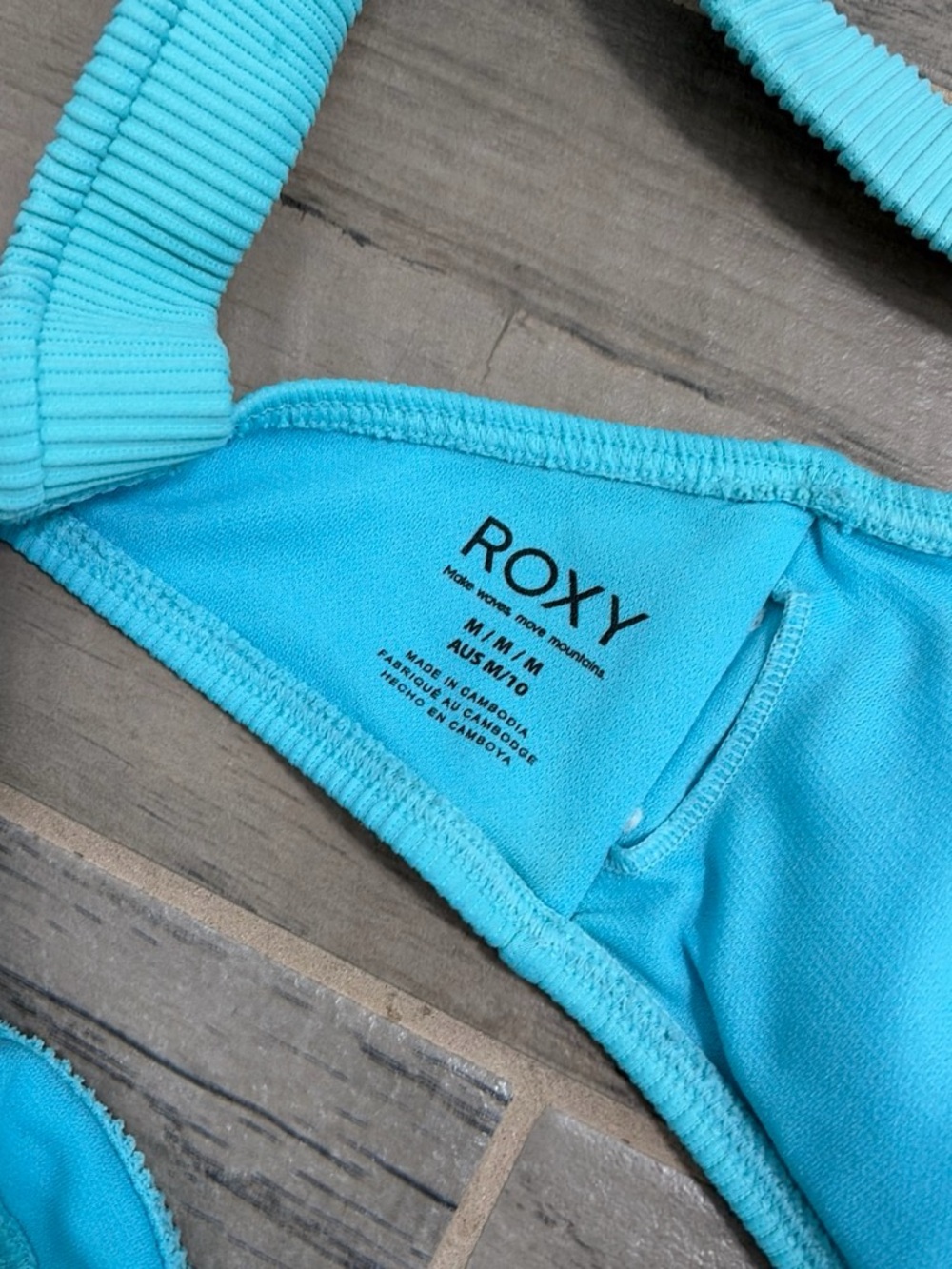Roxy Turquoise Ribbed Bikini Set - Picture 5 of 5